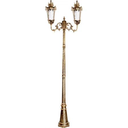 Светильник садово-парковый Feron PL4008 столб круглый 2*60W 230V E27, черное золото