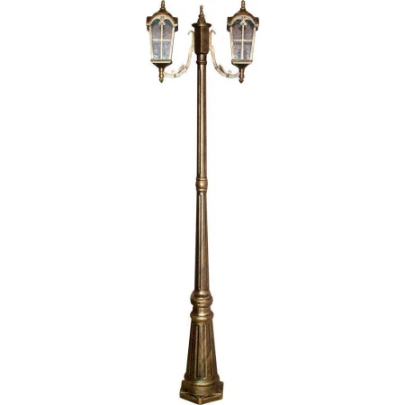 Светильник садово-парковый Feron PL109 столб четырехгранный 2*60W 230V E27, черное золото