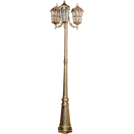 Светильник садово-парковый Feron PL110 столб четырехгранный 3*60W 230V E27, черное золото