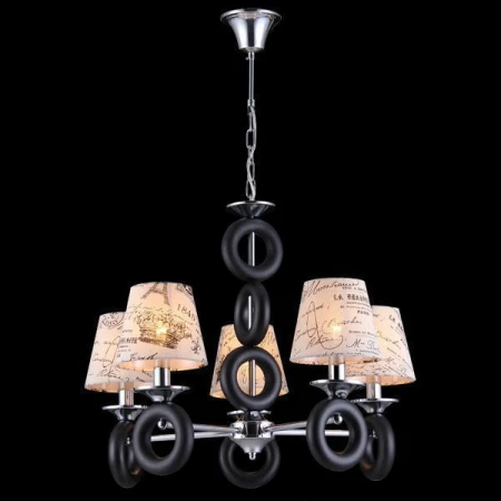 Люстра Natali Kovaltseva 11442/5C CHROME, WENGE 11442