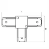 Коннектор T-образный Lightstar Barra 502137