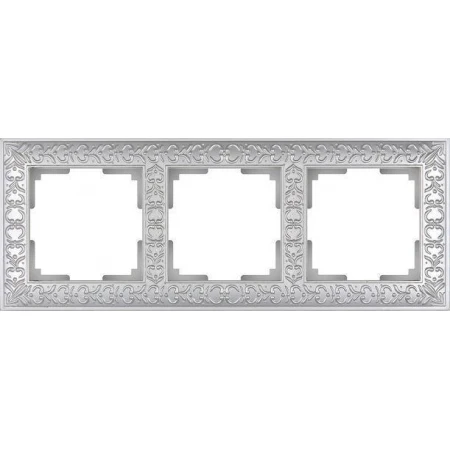 Рамка на 3 поста antik жемчужный
