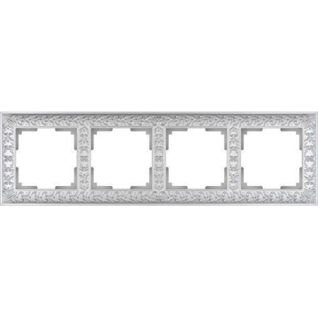 Рамка на 4 поста antik жемчужный